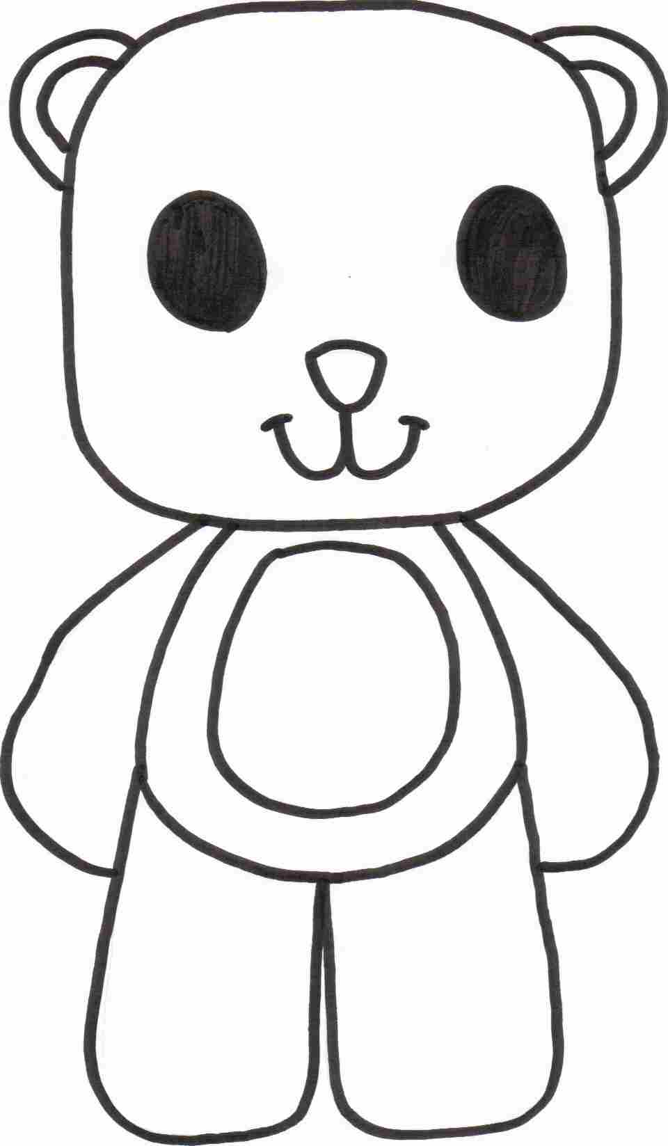 Teddy bear coloring sheet
