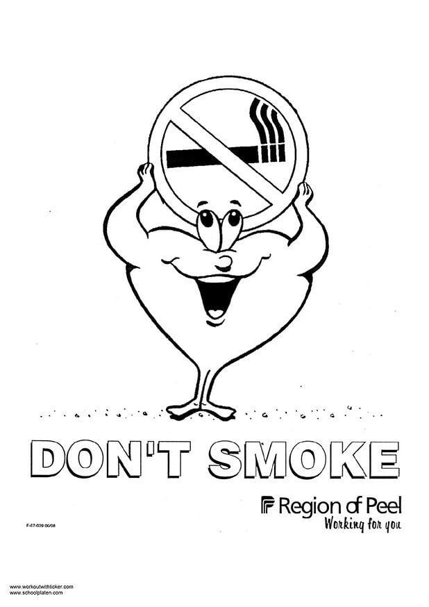 Coloring page dont smoke