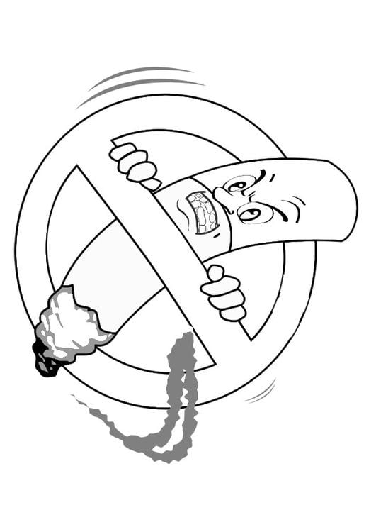 Coloring page no smoking