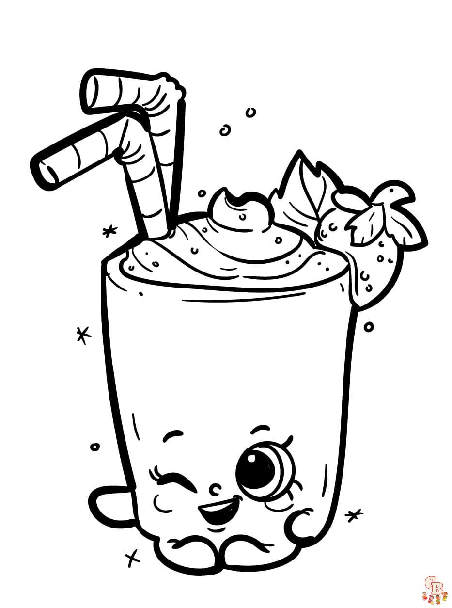 Printable milkshake coloring pages free for kids and adults