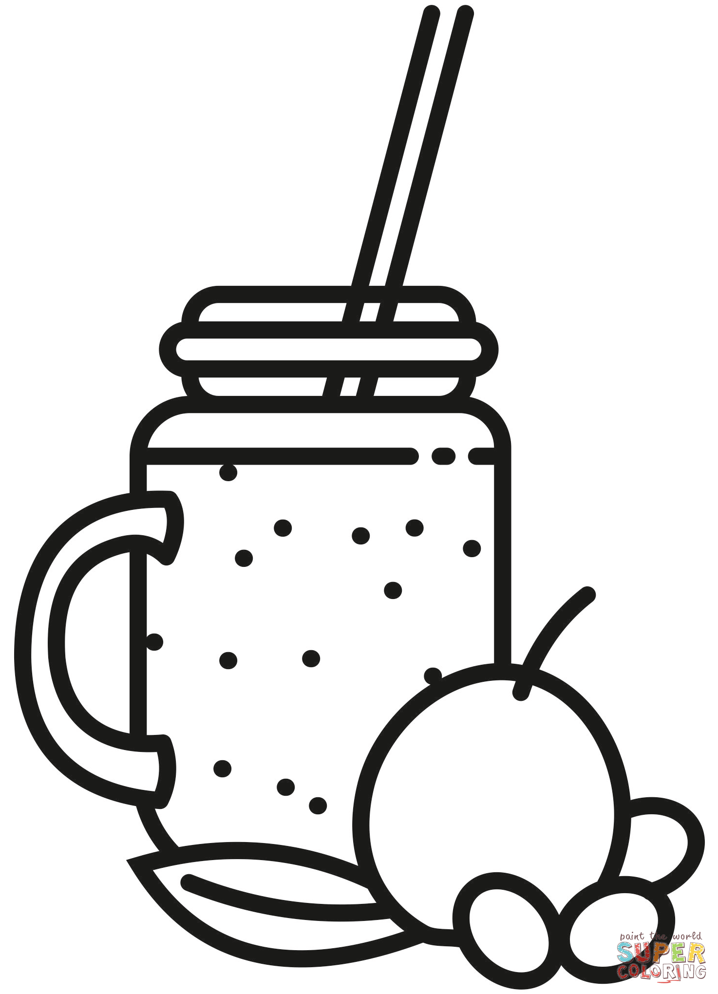 Smoothie coloring page free printable coloring pages