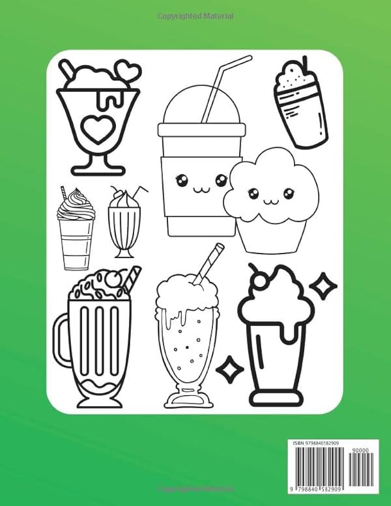 Milkshake coloring book cute milkshake coloring pages for kids adults for fun and relaxation j creacolo walter books