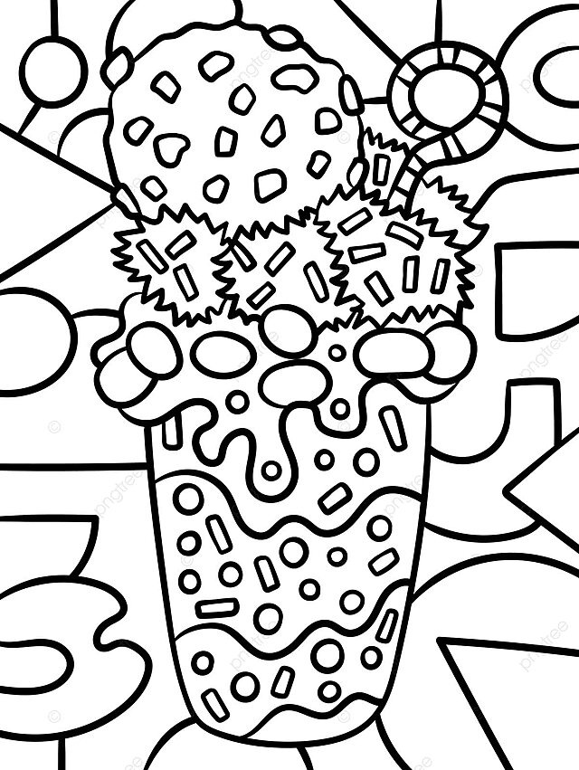 Smoothie sweet food coloring page for kids coloring page drawing hand drawn vector coloring page drawing hand drawn png and vector with transparent background for free download