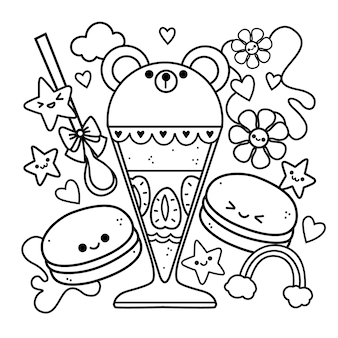 Page fruit smoothie coloring page images