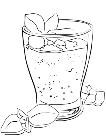 Smoothie coloring page free printable coloring pages