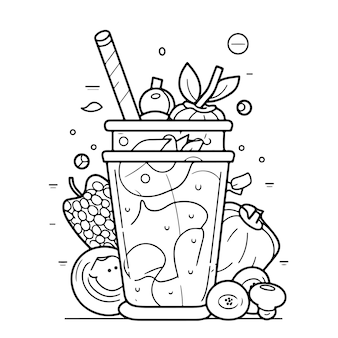 Page food coloring pages vectors illustrations for free download