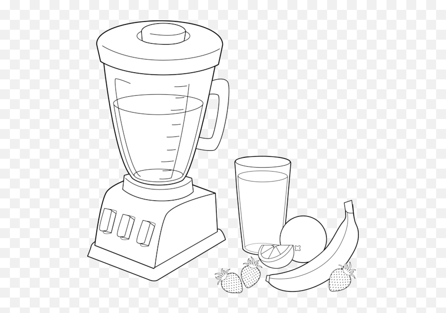 Fruit smoothies coloring page free clip art png