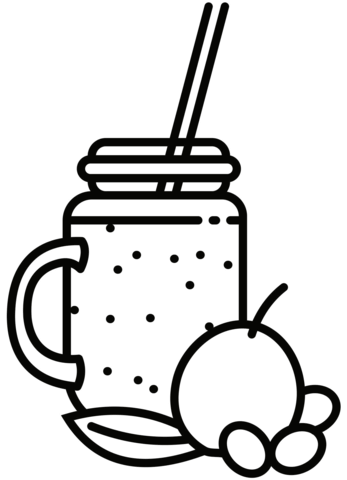 Smoothie coloring page free printable coloring pages