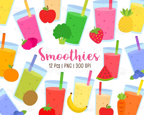 Smoothies clipart blended juices clip art fruit vegetable juice smoothie healthy diet drink beverage shake fresh set download png graphic