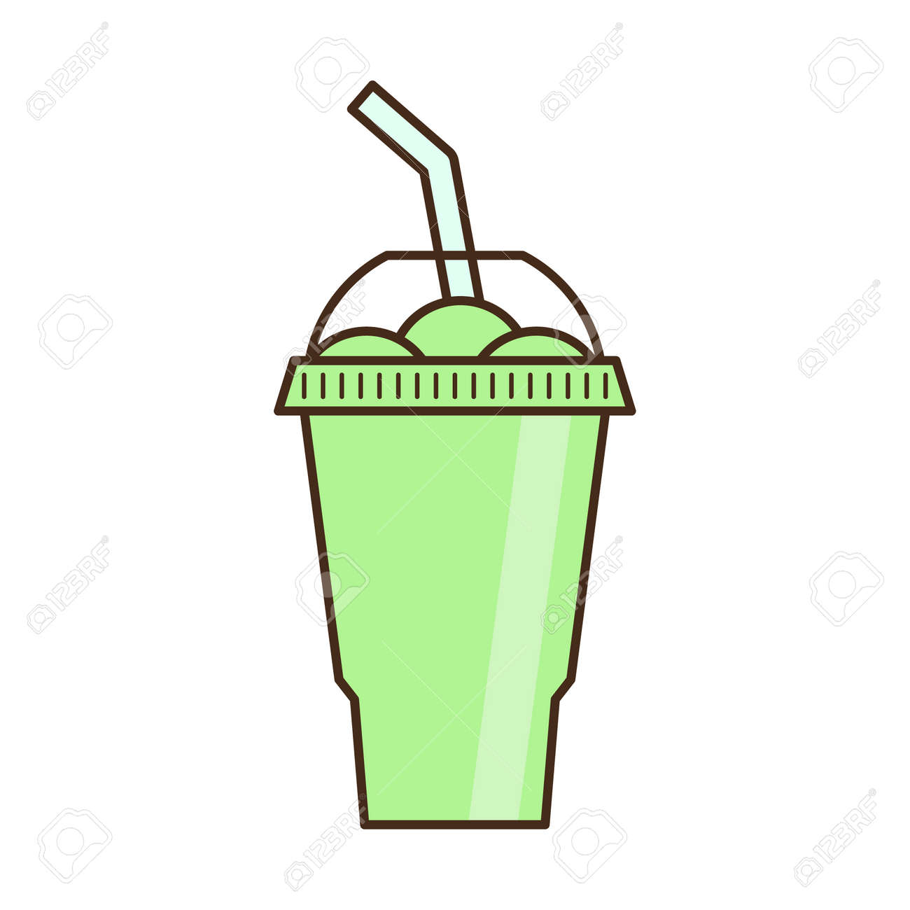 Vector slush drink isolated icon cartoon ice cup frozen drink emoji clipart drawing of tropical smoothie shake royalty free svg cliparts vectors and stock illustration image