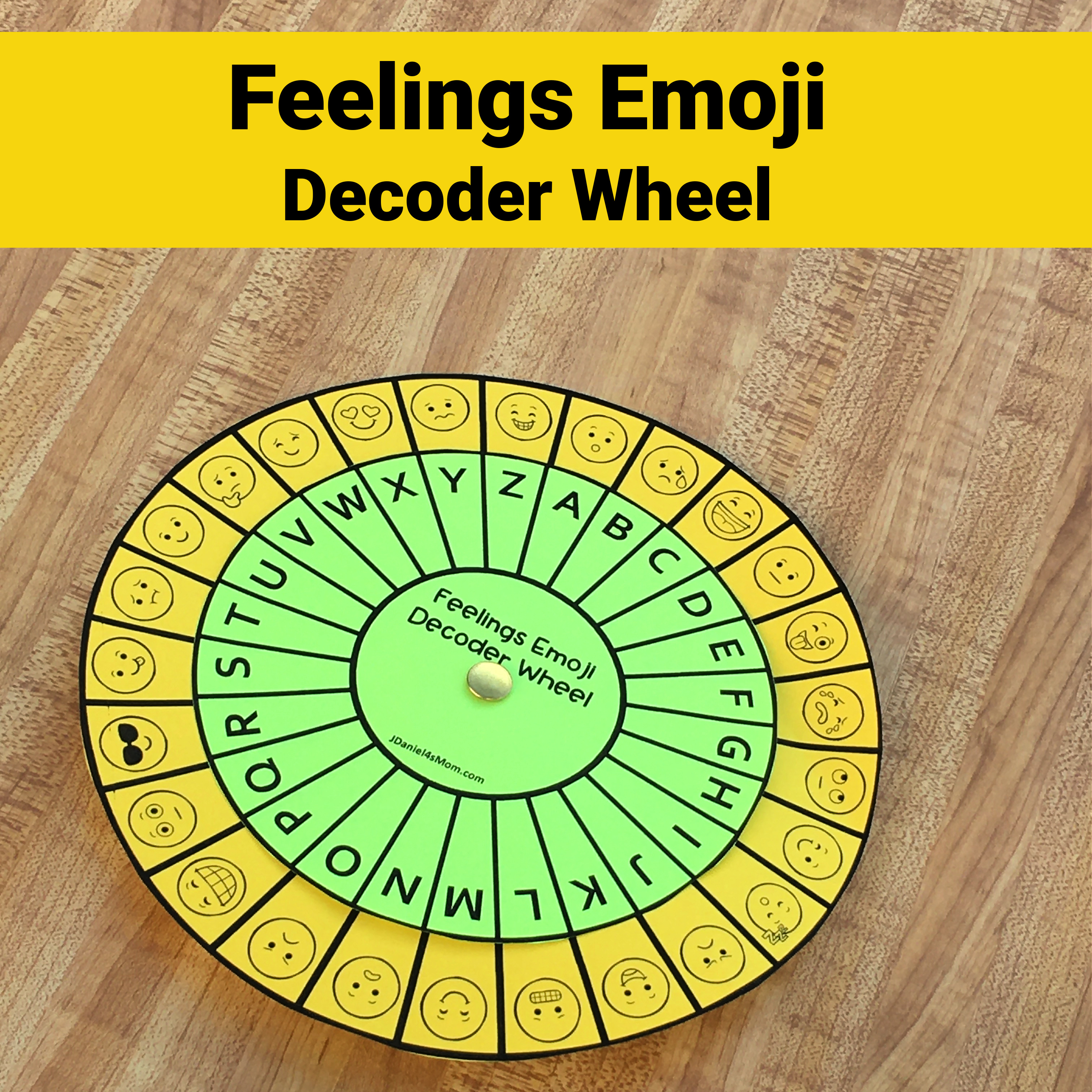 Feeling emoji decoder wheel