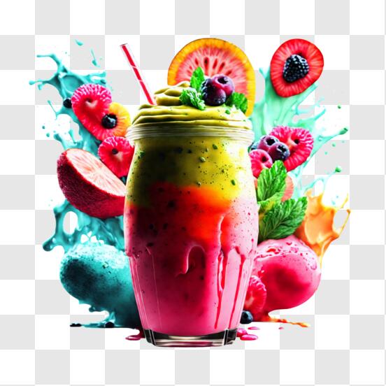 Download delicious and healthy fruit smoothie png online