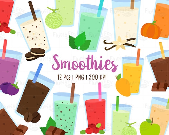 Smoothies clipart blended juice clip art fruit vegetable coffee mint chocolate diet drink beverage shake fresh set download png graphic