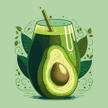 Avocado smoothie cliparts stock vector and royalty free avocado smoothie illustrations