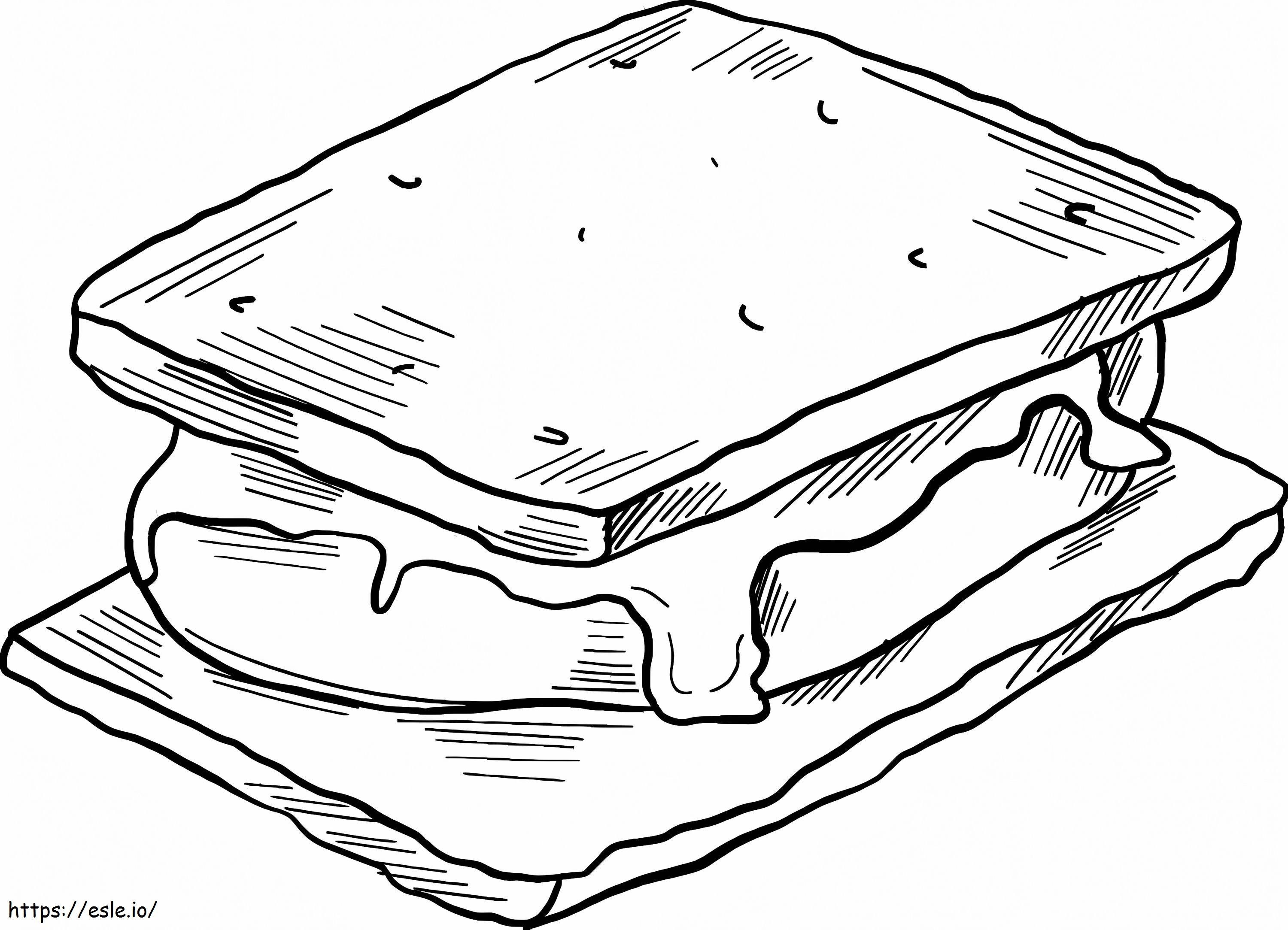 Delicus smore coloring page