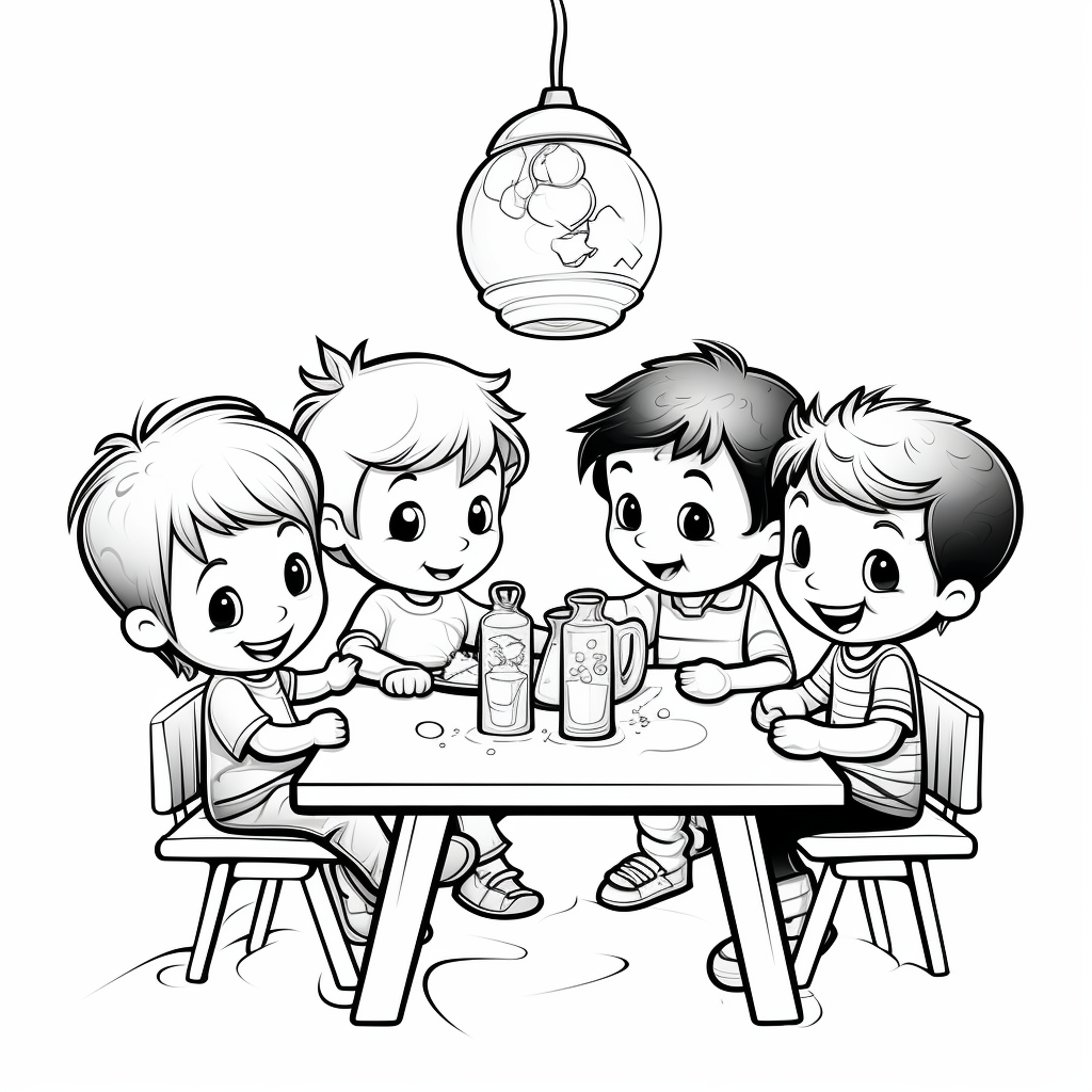 Table coloring pages