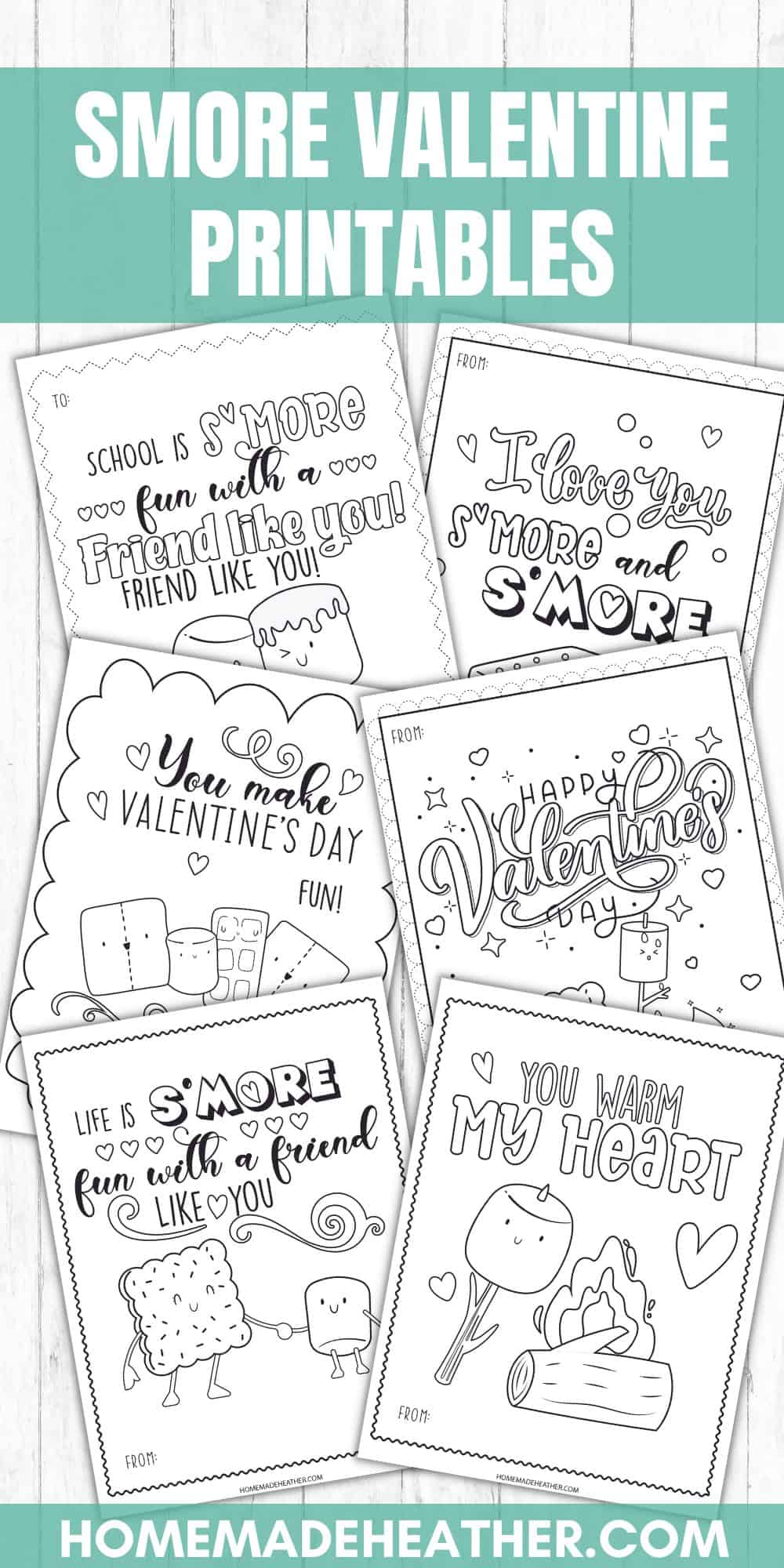 Free valentines day smore printables homemade heather