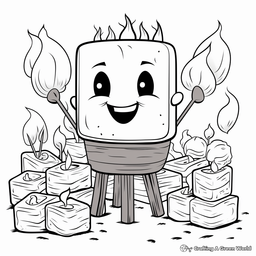 Smores coloring pages