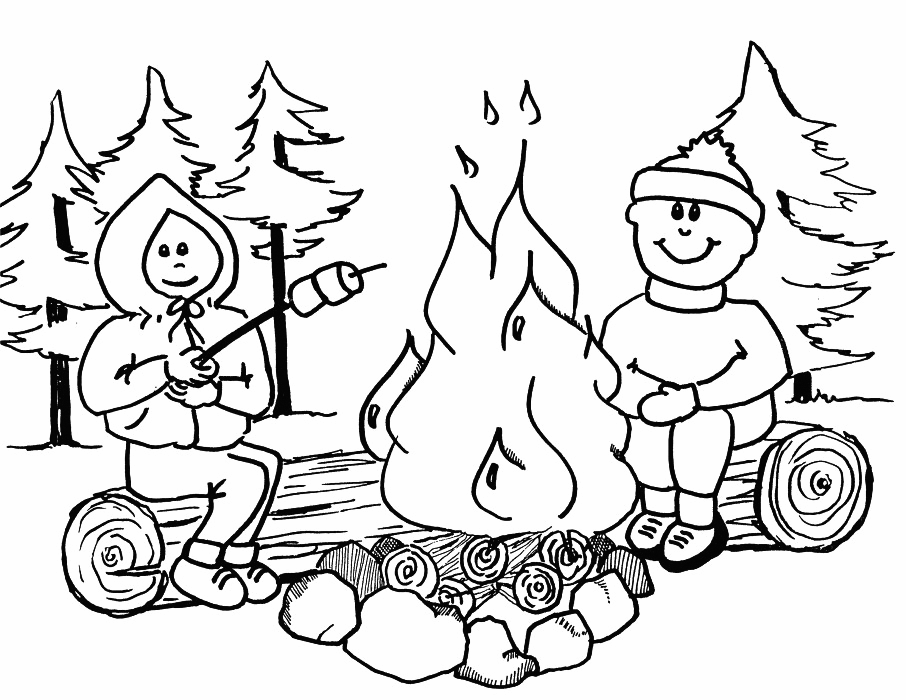 Smores coloring pages