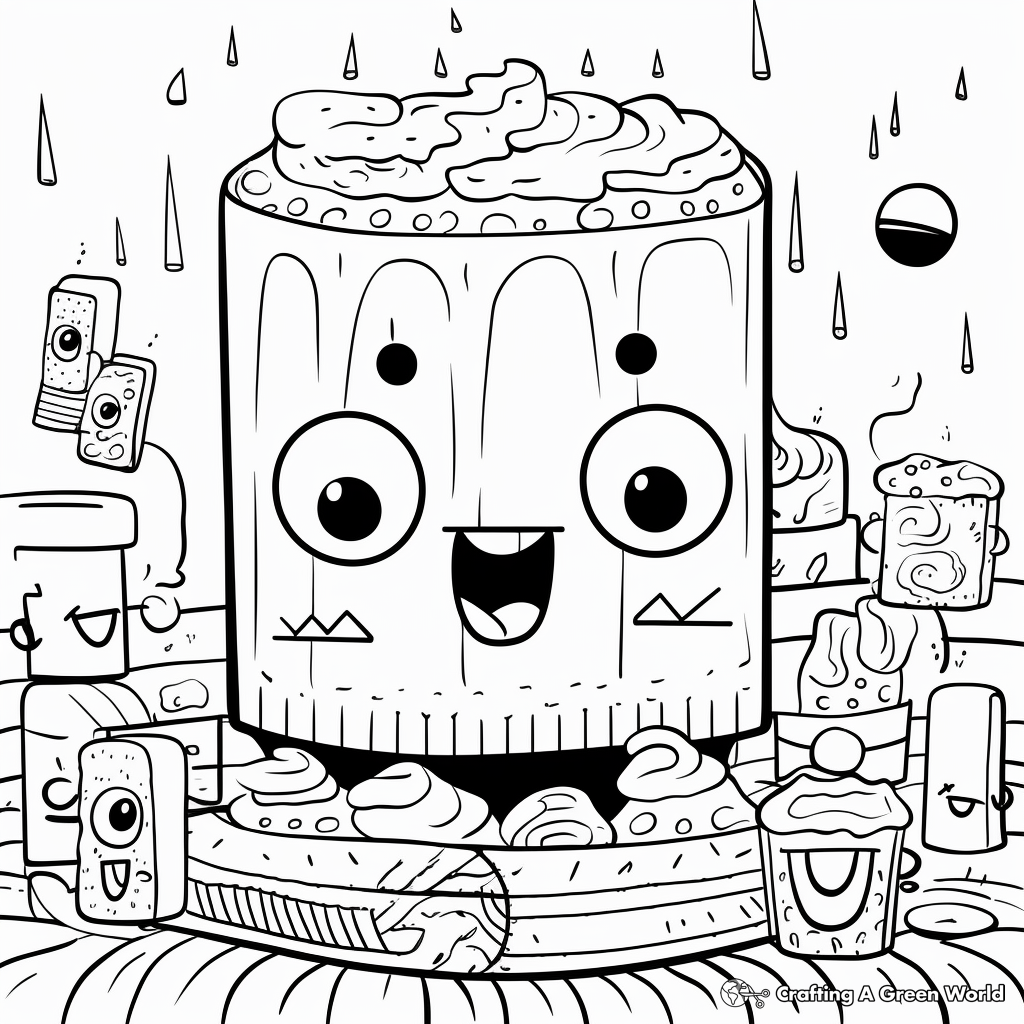 Smores coloring pages