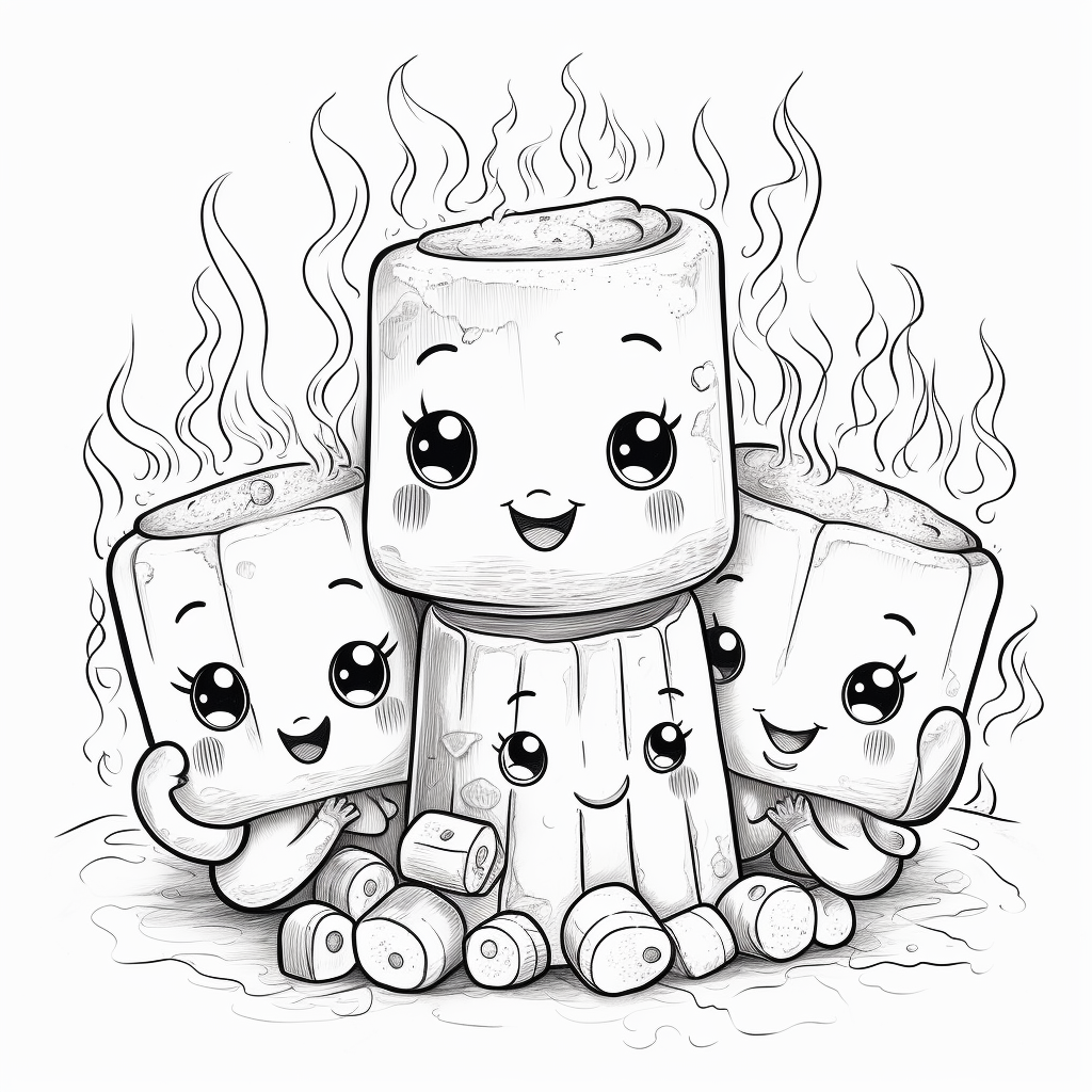 Smores coloring page