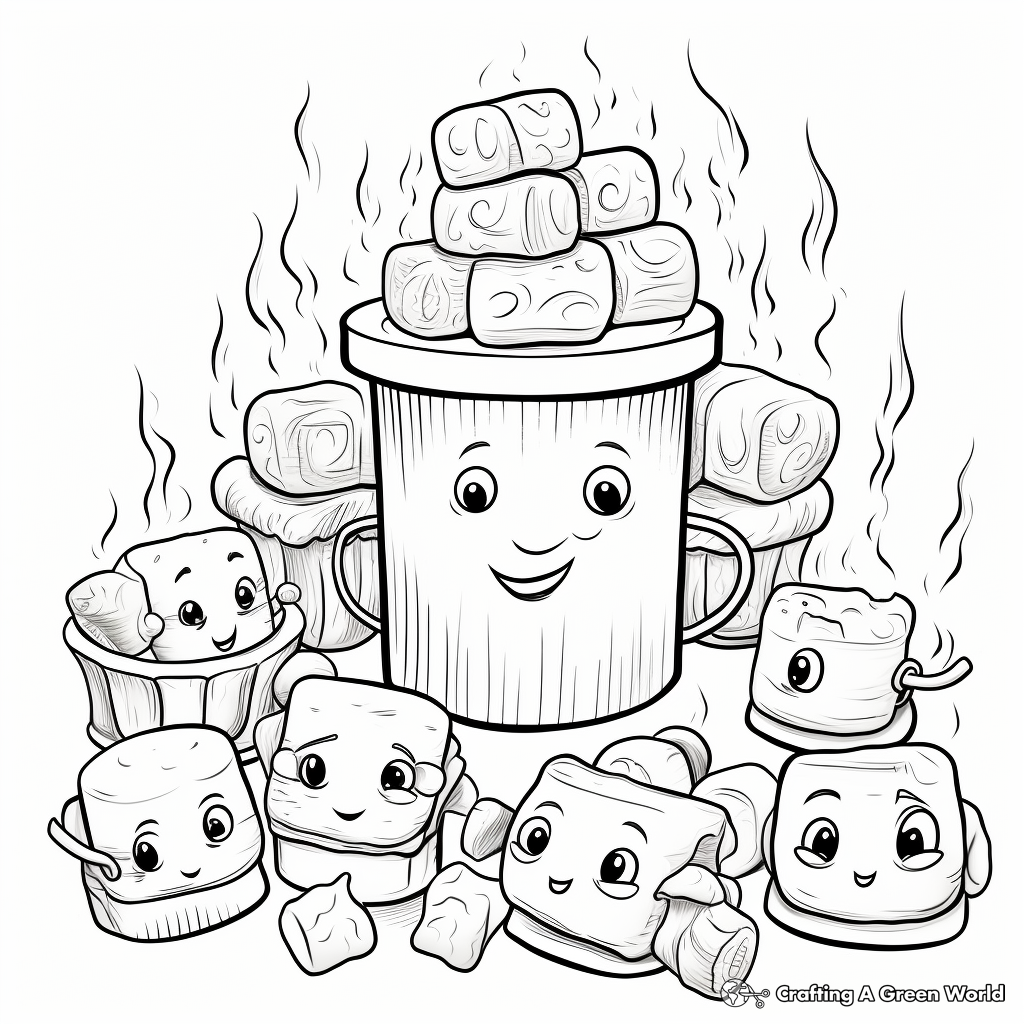 Smores coloring pages