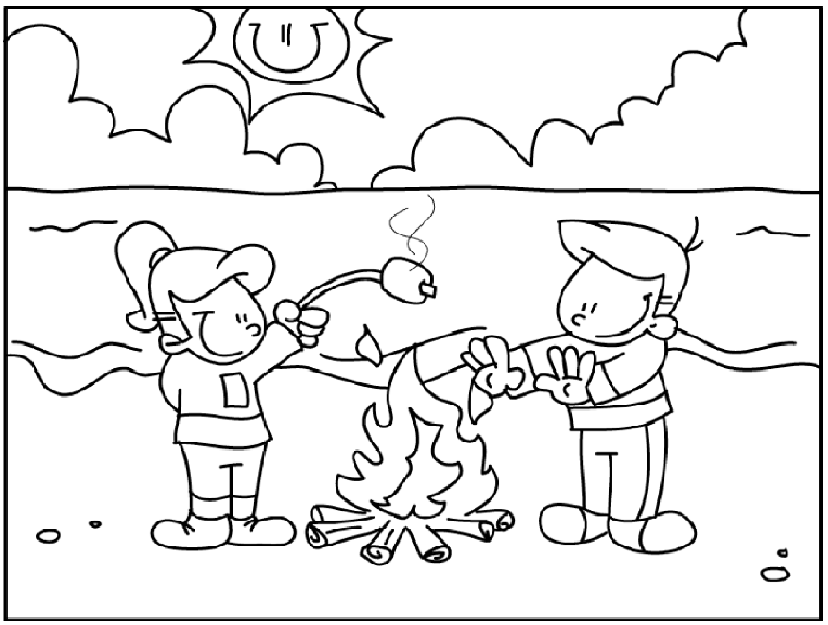 Smores coloring pages