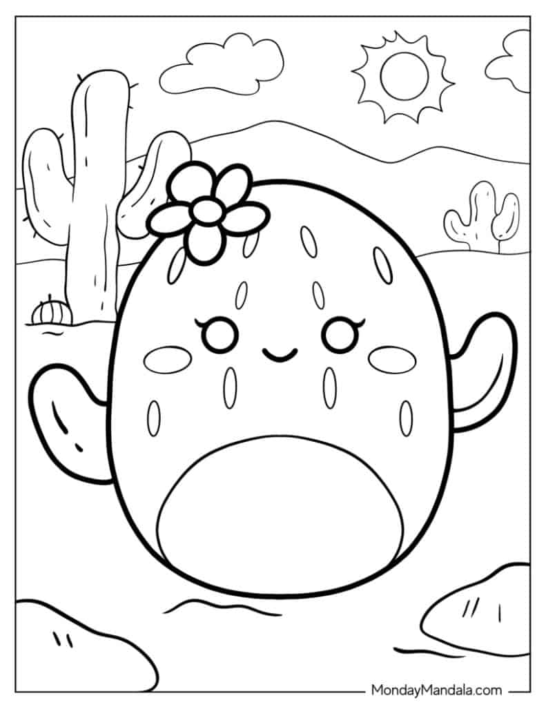 Squishmallow coloring pages free pdf printables