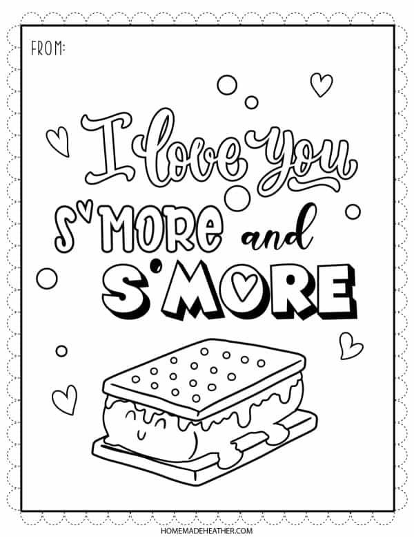 Free valentines day smore printables homemade heather