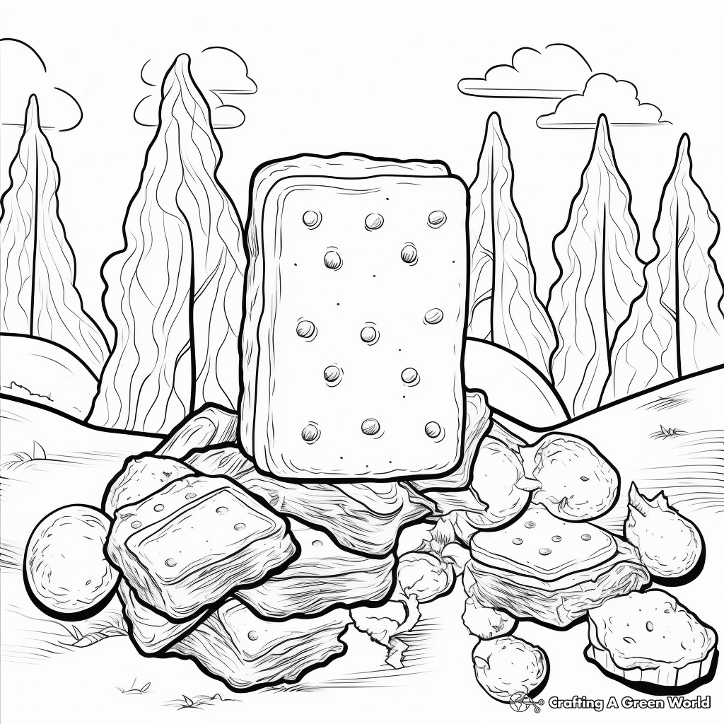 Smores coloring pages