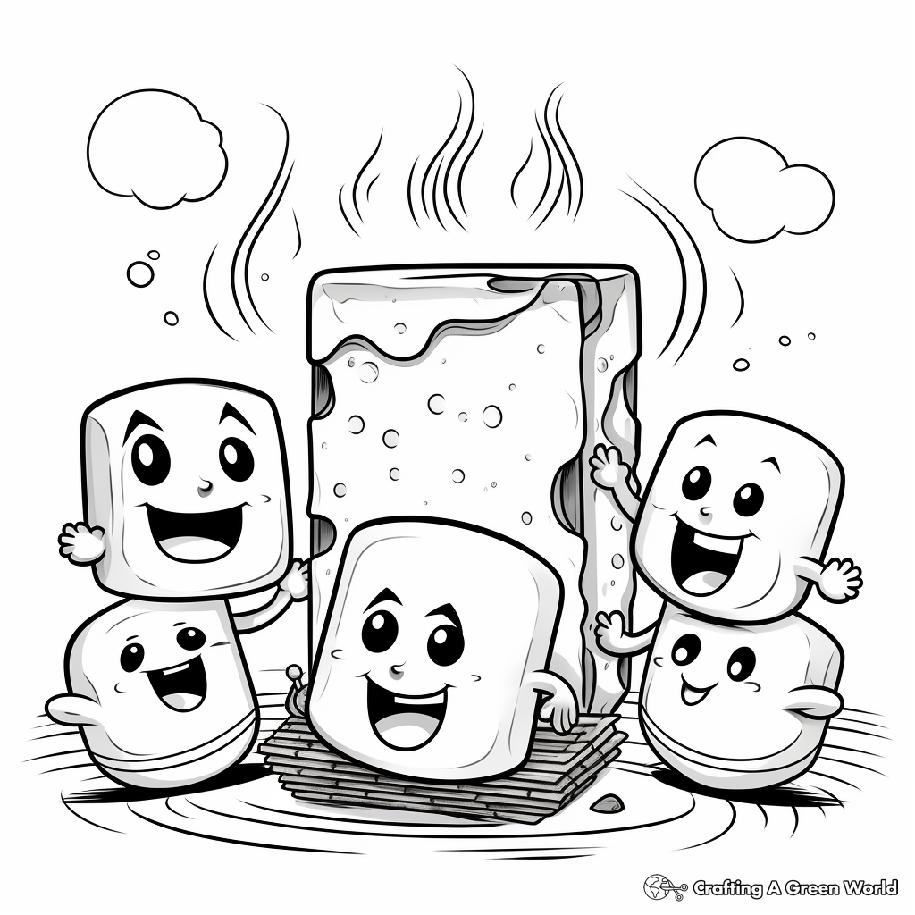 Smores coloring pages