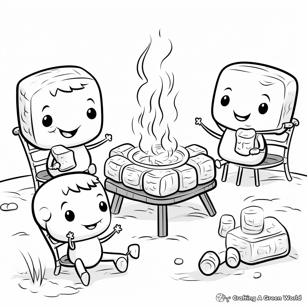 Smores coloring pages