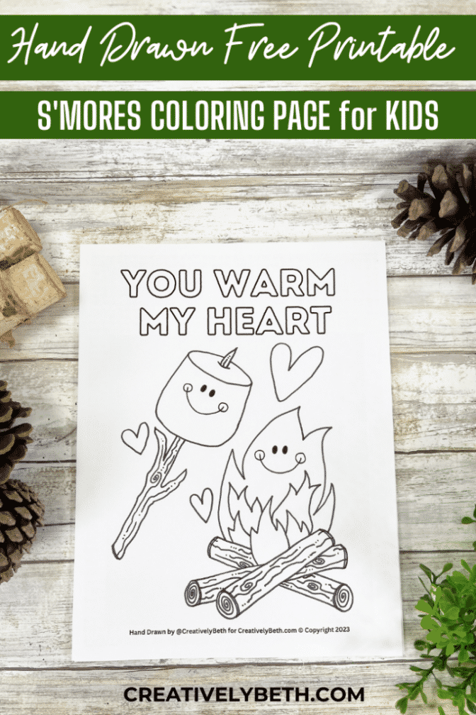 Smores coloring page free printable