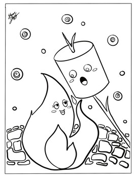 Smore coloring sheet tpt