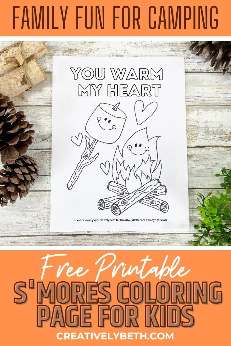 Smores coloring page free printable free printables coloring pages scouts crafts