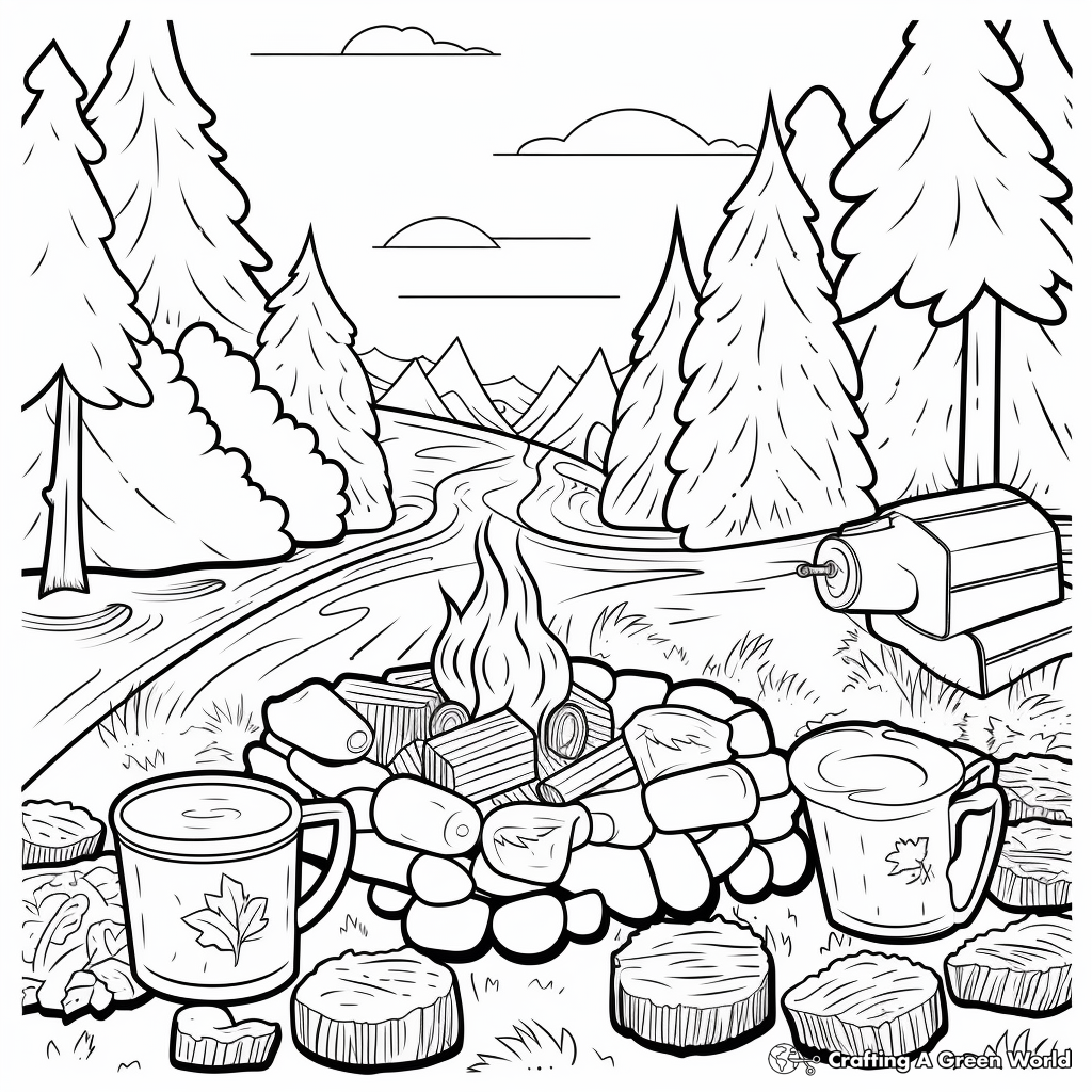 Smores coloring pages