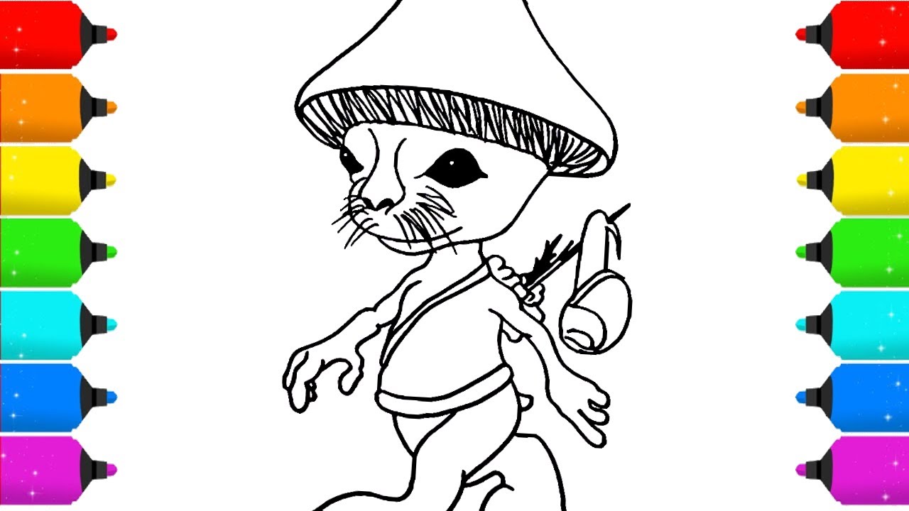 Smurf cat coloring pages