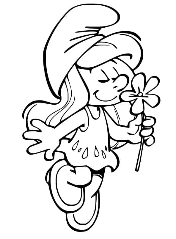 Smurfette coloring pages