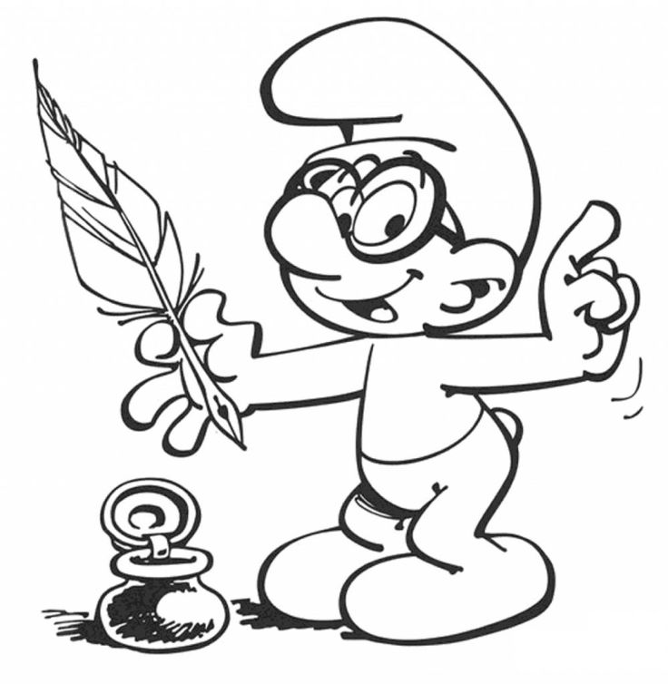 Free printable smurf coloring pages for kids love coloring pages coloring pages coloring books