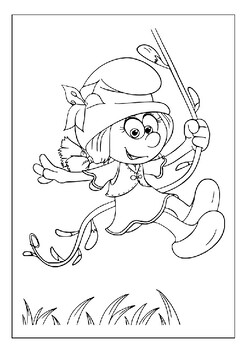 Printable the smurfs coloring pages for kids whimsical forest adventures