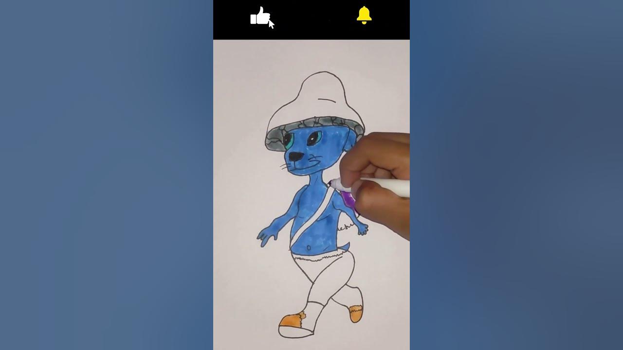 Smurf cat coloring pages for kids