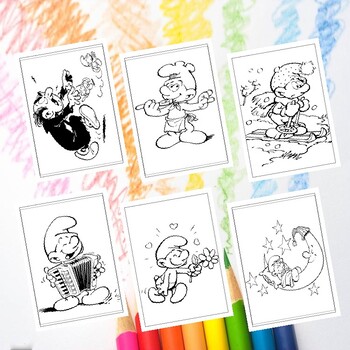 Printable smurfs coloring pages for kids inspire imaginative adventures