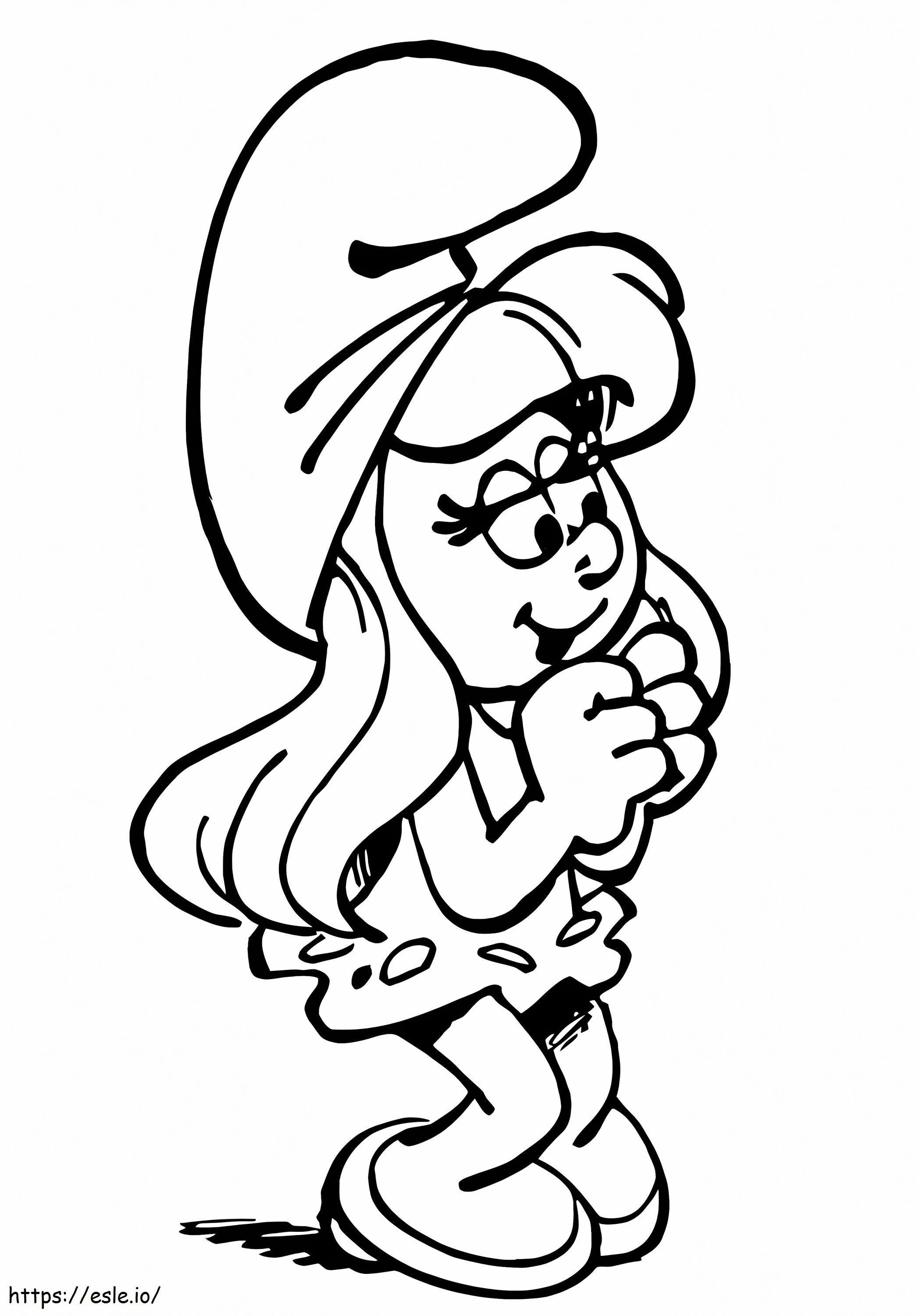 Smurfette coloring page