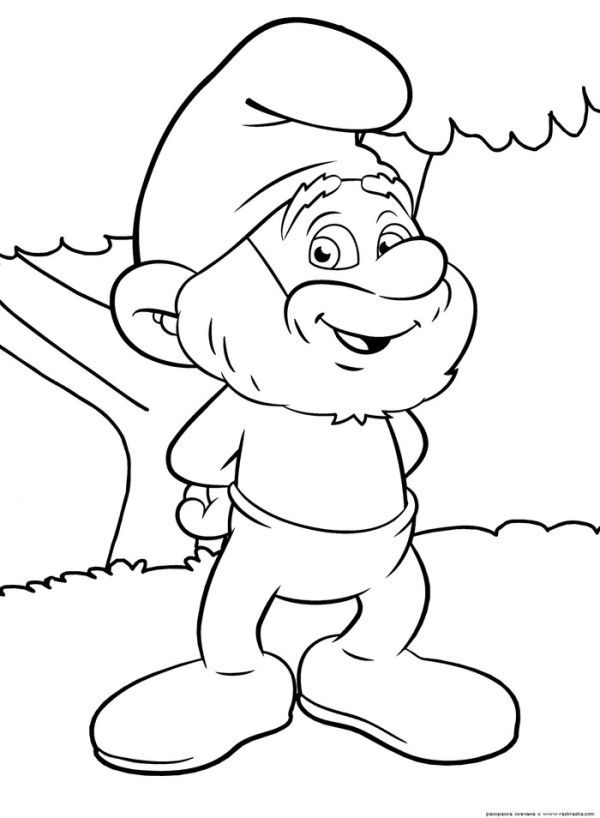 Cute smurf coloring pages printable pdf