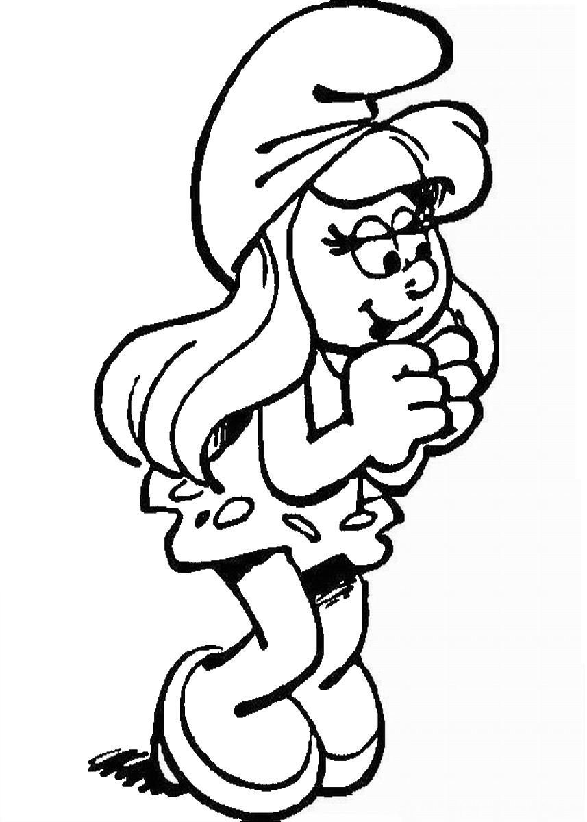 Smurfs coloring pages â birthday printable