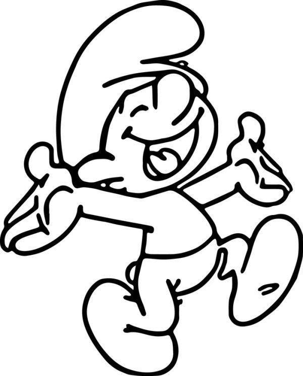 Cute smurf coloring pages printable pdf