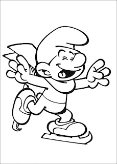 Kids under the smurfs coloring pages