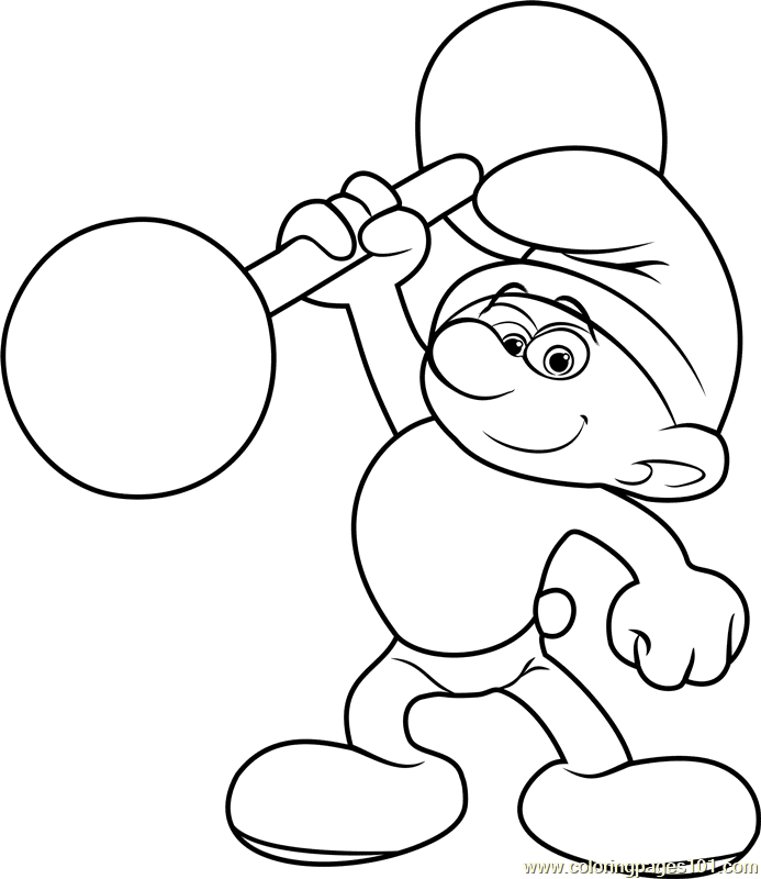 Smurfs coloring pages printable for free download