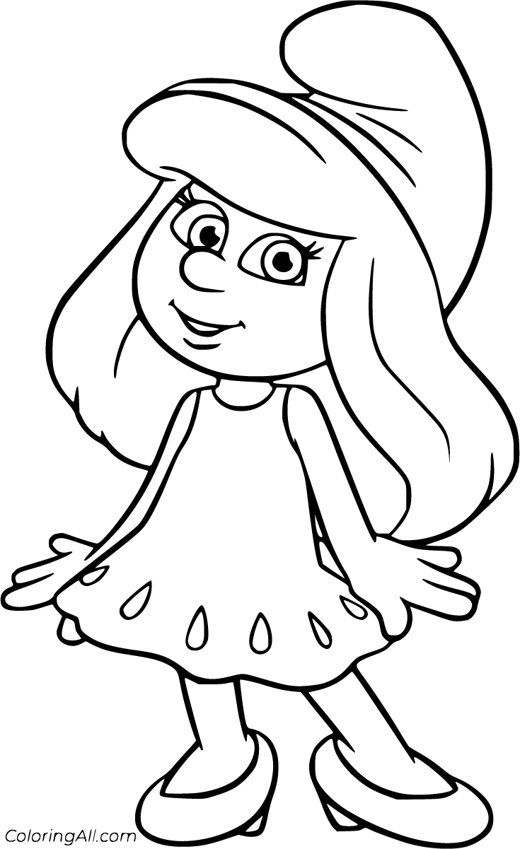 Smurfette coloring pages