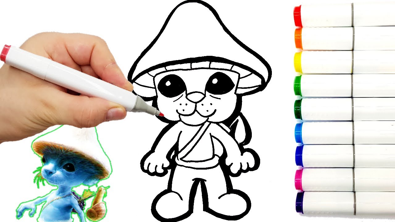 Smurf cat coloring pages how to coloring how to draw smurf cat easy step by step drawing